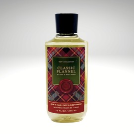Bath & Body Classic Flannel for Men 3-in-1 Hair, Face & Body Wash, 10 fl. oz. / 295 mL (Packaging Style May Vary)