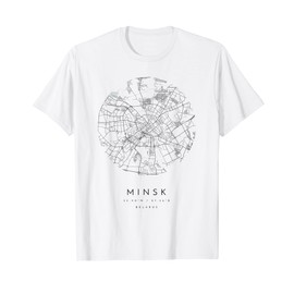 minsk belarus Coordinates map hometown T-Shirt