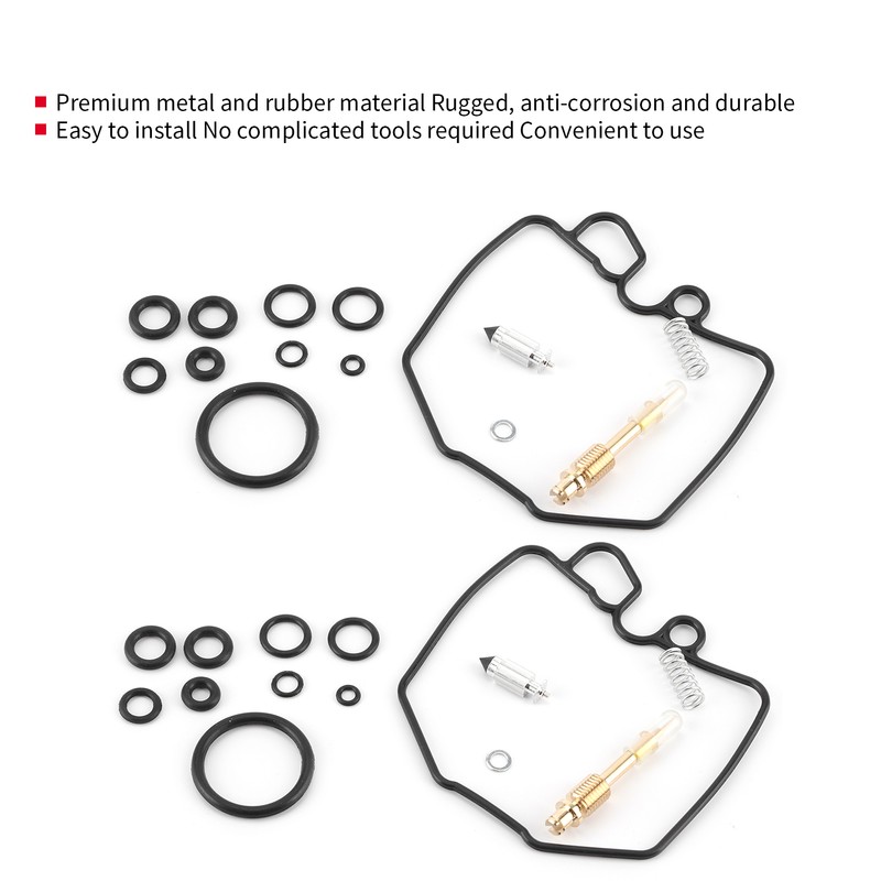 2 Sets Motorcycle Overhaul Carburetor Rebuild Kit Fit for Honda