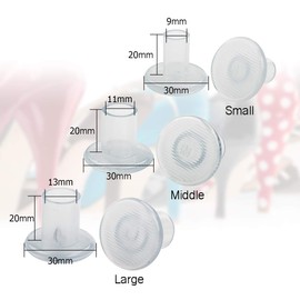 CBTONE 15 pares de topes para talón, protectores transparentes de tacón alto, tapas de reparación de talón para zapatos, pequeño/medio/grande, perfecto para bodas de zacate y eventos al aire última intervensión