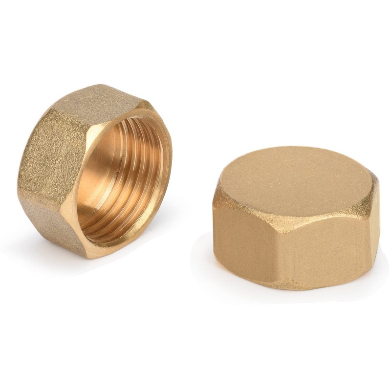 nutmanel Brass Cap 1/2 Inch Female Thread, Brass Blanking Plug