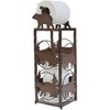 BLACK FOREST DECOR Pine Tree & Bears Toilet Paper Stand