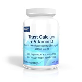 600mg + Vitamin D 1000IU Calcium Tablets, 120 count