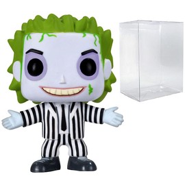 POP Beetlejuice - Beetlejuice Funko Vinyl Figure (Bundled with Compatible Box Protector Case), Multicolor, 3.75 inches