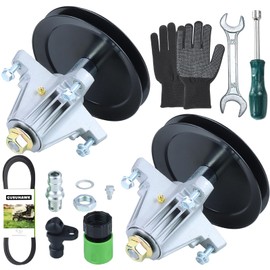 GUSUHAWK 2 Pack Greased 918-04865A Deck Spindle Kit with 954-04219 Belt 490-900-M061 Deck Wash Kit Replace 918-04636 Deck Spindle for Cub Cadet LTX1045 LTX 1045 LTX1046 LTX 1046 LT2000 LT 2000 Tractor
