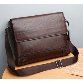 JINGTIANCD Messenger Bags Shoulder Bags for Mens Crossbody Messenger Handbags Man Purse for Office Business (Brown)