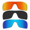 3 Pair Replacement Polarized Lenses for Oakley Batwolf Sunglasses Pack