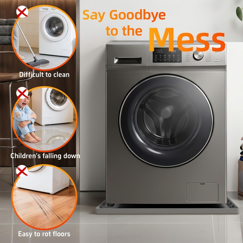Washing Machine Drain Pan Silicone Mat, 32 x 30 Inch
