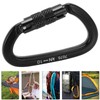 Aluminum Auto Locking Climbing Carabiner Clips Twist Lock DRing Clip