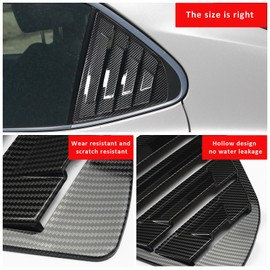 DLOVEG Rear Side Window Louvers Compatible for 2018 2019 2020 2021 2022 2023 2024 Toyota Camry Accesories Sport Style Air Vent Scoop Cover Louver (Carbon Fiber Pattern)