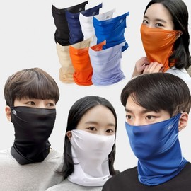 Highmount Aqua Summer Cooling Sports Neck Gaiter with UV Protection Multi Scarf Black 2ea