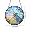 Vivid Dragonfly Glass Hanging Pendant Durable Window Ornament for Home