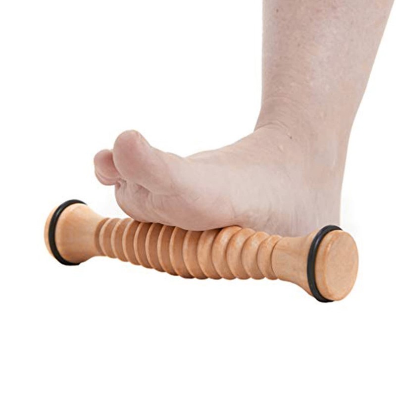 Wooden Foot Massage Roller, Relieves Muscle Tension and Promotes Blood