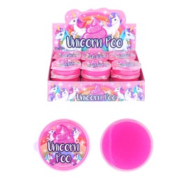 Henbrandt 2 x Glitter Unicorn Poo Pink Putty Tub of Slime Squishy Stretchy Poo Toys Stress Relief Toy for Kids Putty Unicorn Party Bag Favours Loot Bag Fillers Lucky Dip Favours Stocking Fillers