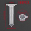 100 x 2ml Plastic EP Tube Round Bottom Vials Tubes