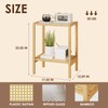 Bamworld Side Table Nature Rattan Night Stand Glass End Table