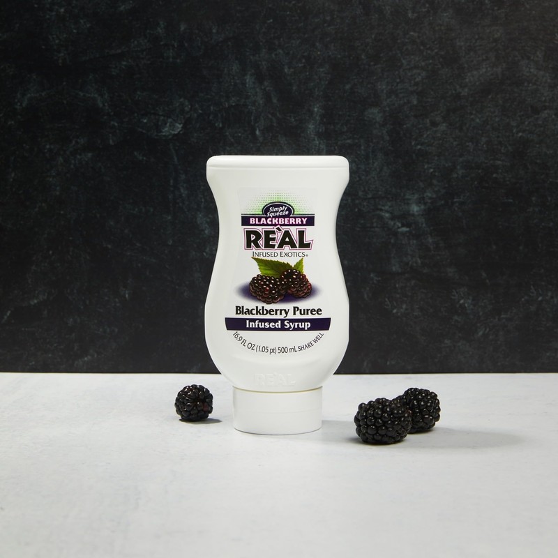 Blackberry Reàl Infused Exotics, Blackberry Puree Infused Syrup, 16.9 FL