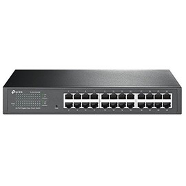 TP-Link 24 Port Gigabit Switch | Easy Smart Managed | Plug & Play | Limited Lifetime Protection | Desktop/Rackmount | Sturdy Metal w/ Shielded Ports | Support QoS, Vlan, IGMP & LAG (TL-SG1024DE)
