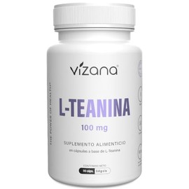 L-Teanina 100 mg  Aminocido L-Theanine  Relaxation Support  Suplemento Alimenticio  90 Cpsulas Veganas  VIZANA NUTRITION                              