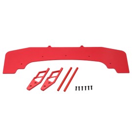 RC Front Bumper Aluminium Alloy Wearproof Easy Installation No Rusting Stable Front Splitter for ARRMA Red