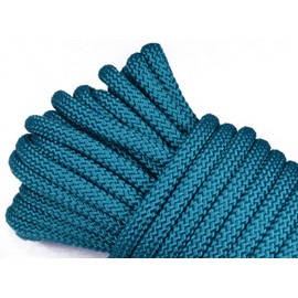 1/4" Polypropylene / Nylon Utility Rope - Cargo, Crafts, Tie-Downs, Marine, Camping, Swings, Hiking - Teal 100 Feet