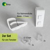 Rollina Curtain Rod Holder for Clamping, Set of 2, White,