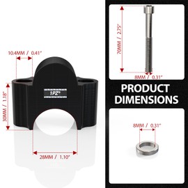 1PZ AB1-UH8 28mm Universal Handlebar Risers for 1 1/8 Handlebars Compatible with Husaberg, Can Am Spyder F3 Triumph & Kawasaki KLX250S High-Strength Chromoly Steel Bolts