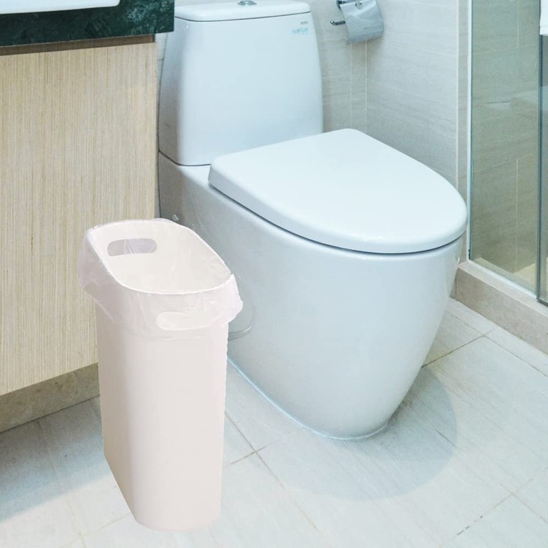 ROYFACC Small Trash Can Plastic Bathroom Wastebasket 3.2 Gallon Slim