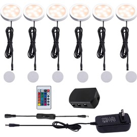 Jorunhe 1.5w White LED Mini Surface Mounted Light Jewelry Cabinet Lamp Spotlight Ac85-265v (6 Pack)