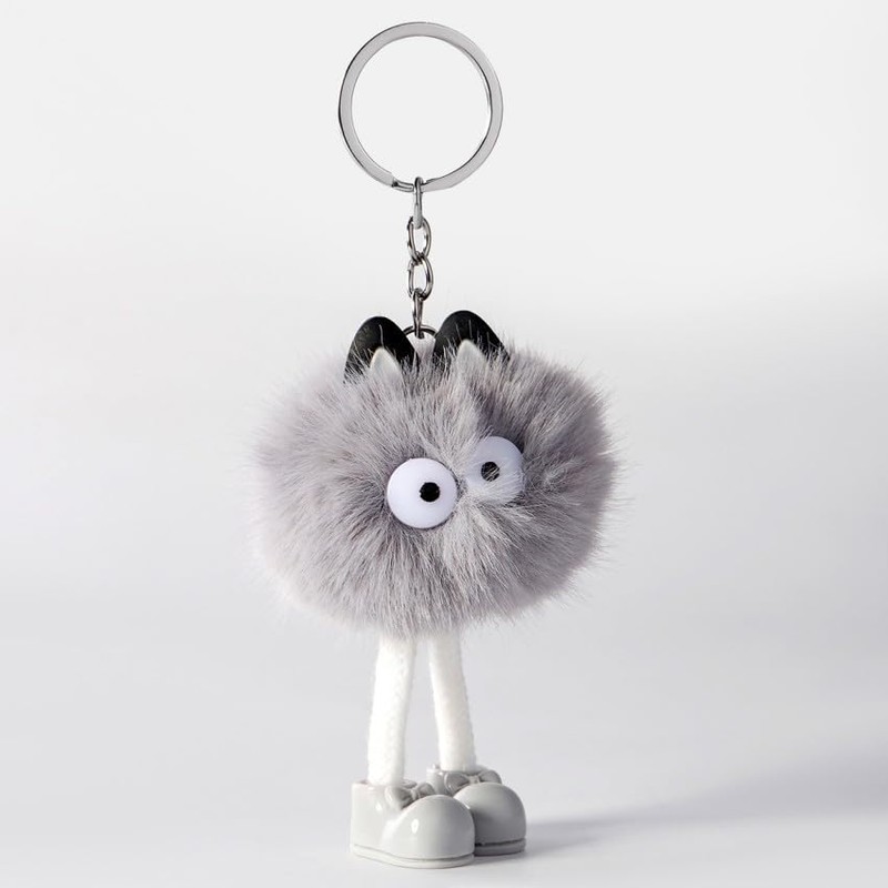88flix Cute Key Holder, Mofumofu Plush Bag Charm, Smartphone Charm,