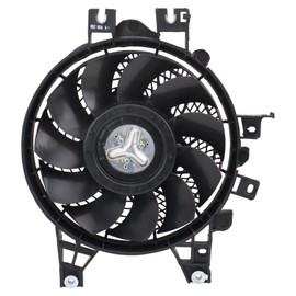 TRQ A/C Condenser Cooling Fan Assembly Compatible with 2001-2007 Toyota Sequoia TO3113114