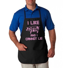 I LIke Pork Butts And I Cannot Lie Apron Funny Grilling Aprons Funny Aprons Funny Food Apron Novelty Cooking Aprons for Men Black One size