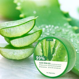 yethious Soothing Moisture Aloe Vera Gel 99% Pure Organic Aloe Vera Juice 10.50oz for Face Hair Skin Set