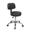 Office Star Black Pneumatic Drafting Chair with Stool and Back