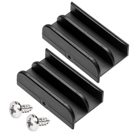 M6219 Sliding Shower Door Bottom Track (Top-Hung Shower Door Track), Suitable for 7/16-inch Thick Glass, 1/2-inch Channels, Glass Shower Door Plastic Track M6219 (2 Pack，Black)