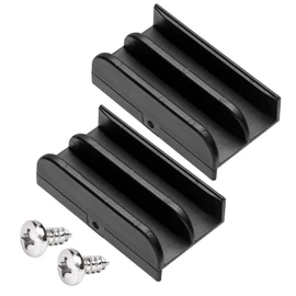 M6219 Sliding Shower Door Bottom Track (Top-Hung Shower Door Track), Suitable for 7/16-inch Thick Glass, 1/2-inch Channels, Glass Shower Door Plastic Track M6219 (2 Pack，Black)