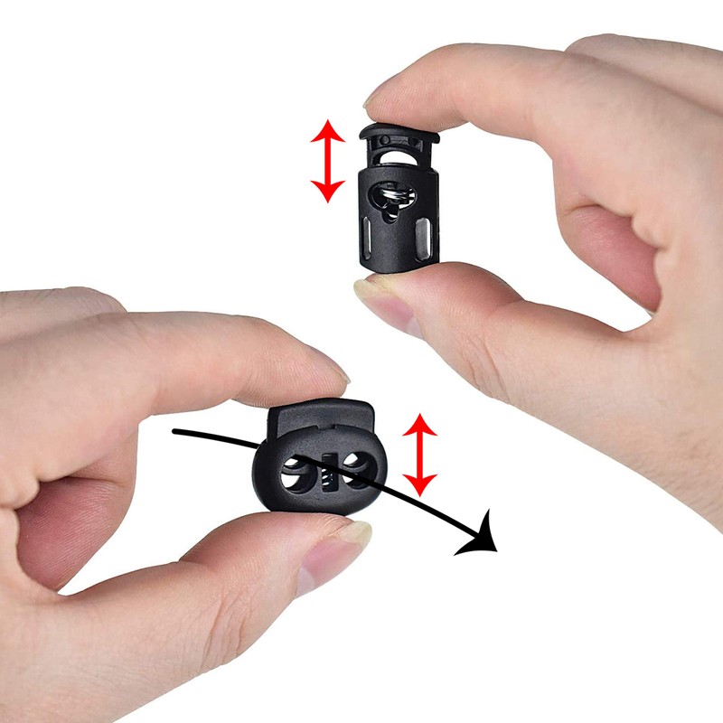 Kare & Kind 30 Pcs Plastic Cord Locks & Elastic