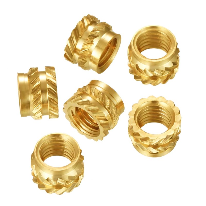 Qrity 100 Pcs Knurled Nuts, Brass Threaded Insert Kit, Female