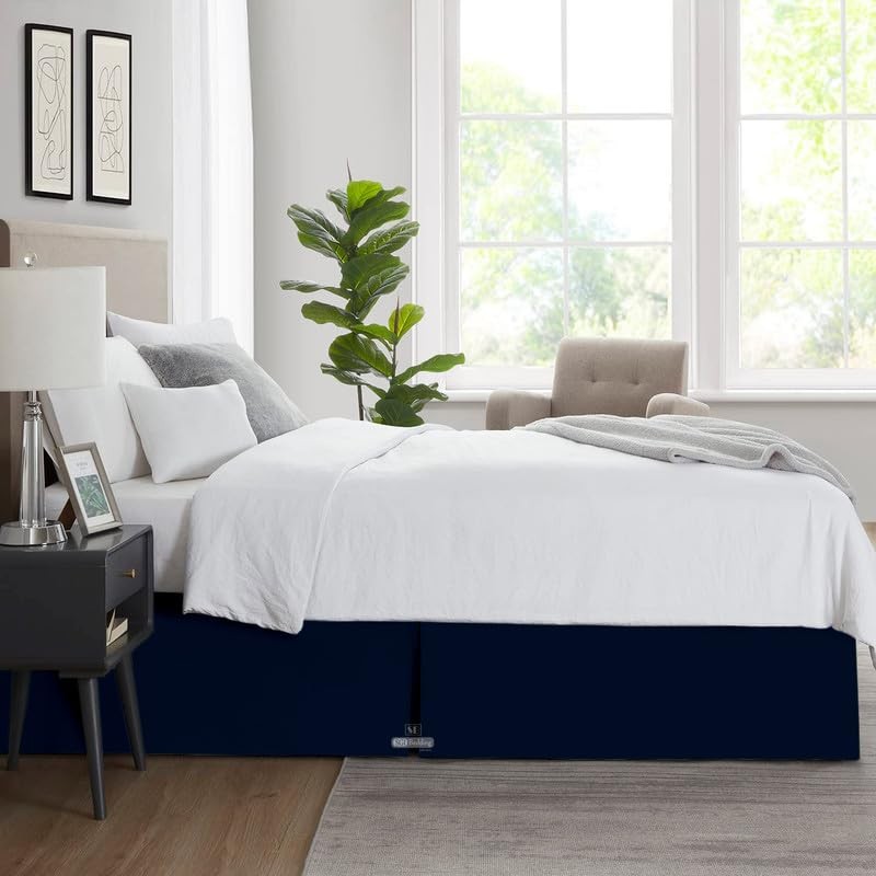 SGI 12 Inch Drop King Size Navy Blue Solid Bed