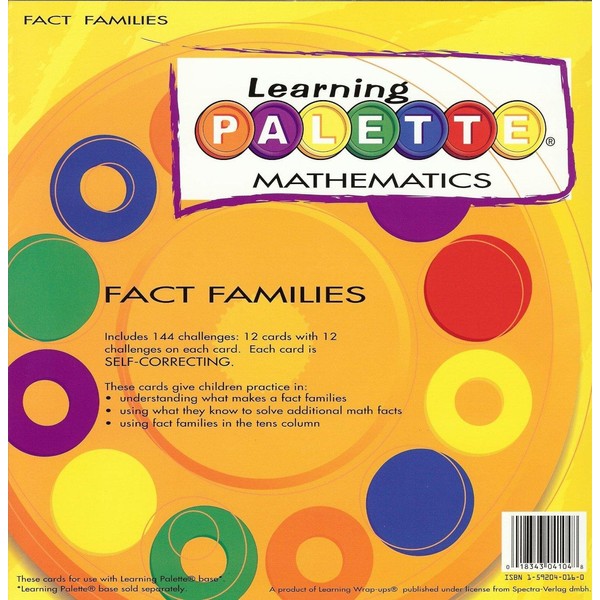 1st Grade Math Fact Families Learning Palette