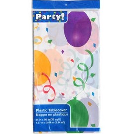 BLACK Plastic Table Covers, 54x108" (2-pack)