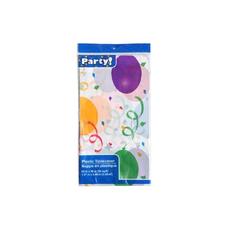 BLACK Plastic Table Covers, 54x108" (2-pack)