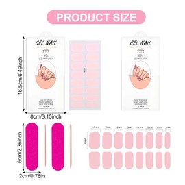 32 Stück Nagelfolie Einfarbig Gel, Nude-Pink Nagelfolie UV Härtend, Glänzendes UV Gel Nagelfolie, Langlebige Nagelfolie Einfarbig Rosa, Nail Nagelfolien, Nagelaufkleber Ideal für den Alltag