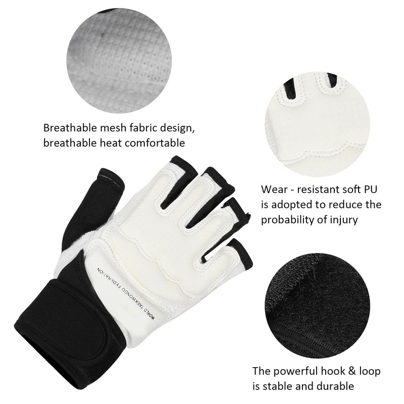 2pcs Taekwondo Gloves Adults Children Hand Protector Wrestle Boxing Gloves