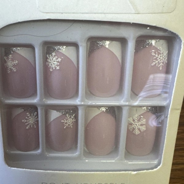 Unbranded PRESS ON ONE MINUTE FAKE NAILS 24pc Medium Pink