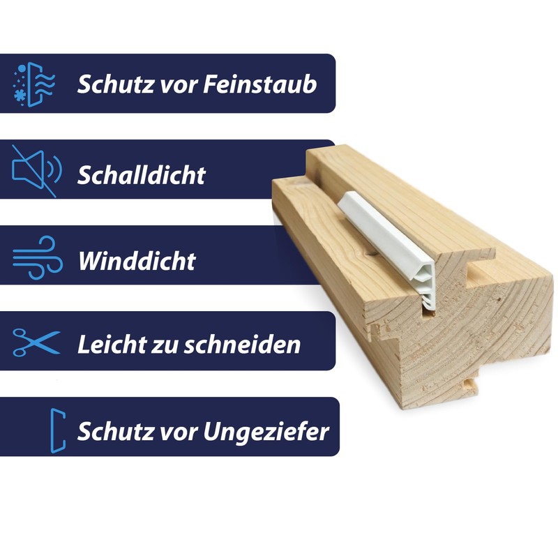 Window Seal, Brown, 10 m - 5 mm Groove Width