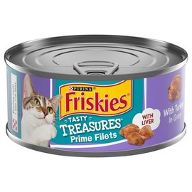 Friskies Canned Tasty Treasures Cat Food, Turkey in Gravy with Liver, 5.5 oz