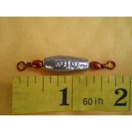 Unbranded 30 PCS. TROLLING SINKER W/#7 RED BARREL SWIVEL 3/8 OZ. G/QUALITY F/DO-IT MOLD