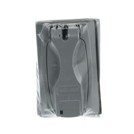 Red Dot DCCU Red Dot Universal Flip-Lid Weatherproof Receptacle Cover, 1 Gang, Silver