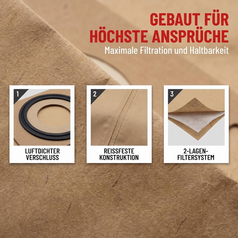 10 sacchetti per aspirapolvere Kärcher 6.959-130.0, sacchetti filtranti, sacchetti usa